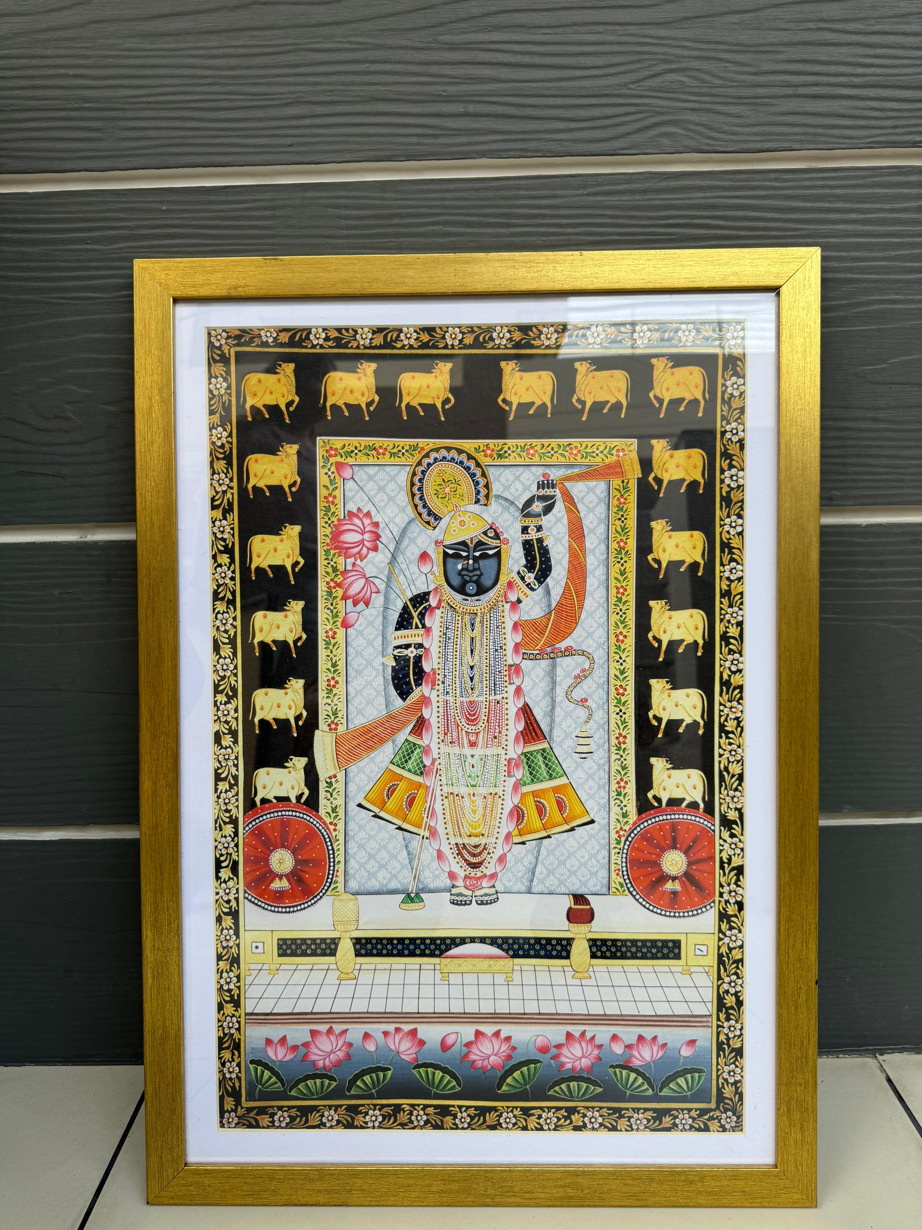 Shrinathji Pichwai Painting | Shreenathji(Shri krishna) Indian Art for Wall Decor