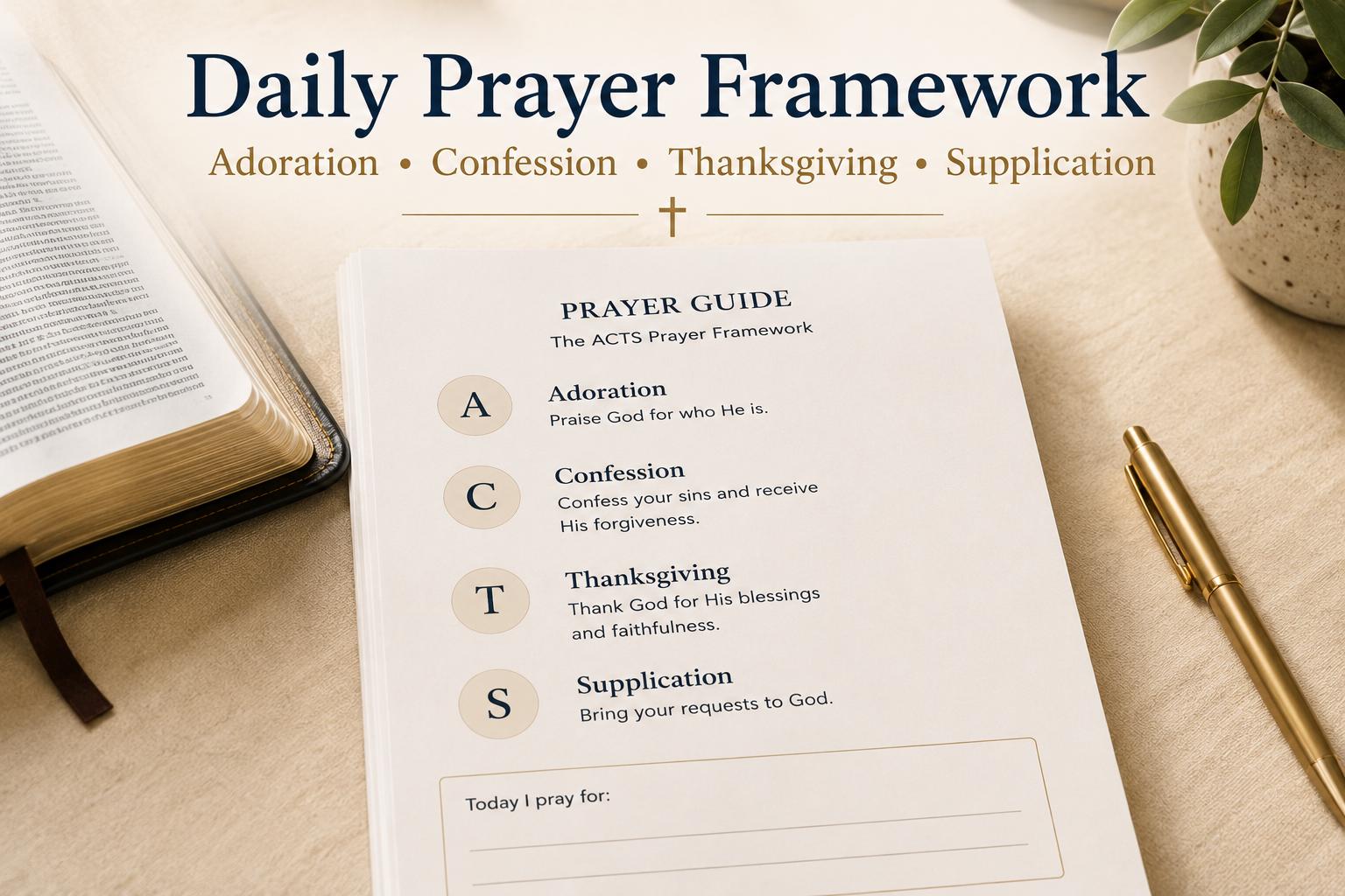 30-Day Bible Reading Plan, Scripture Study Journal, Prayer Guide (Instant Download)