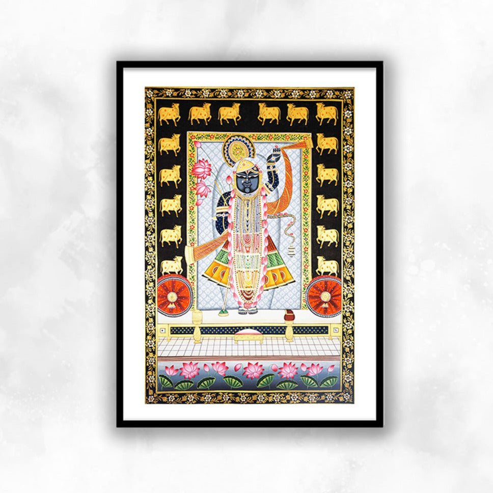 Shrinathji Pichwai Painting | Shreenathji(Shri krishna) Indian Art for Wall Decor