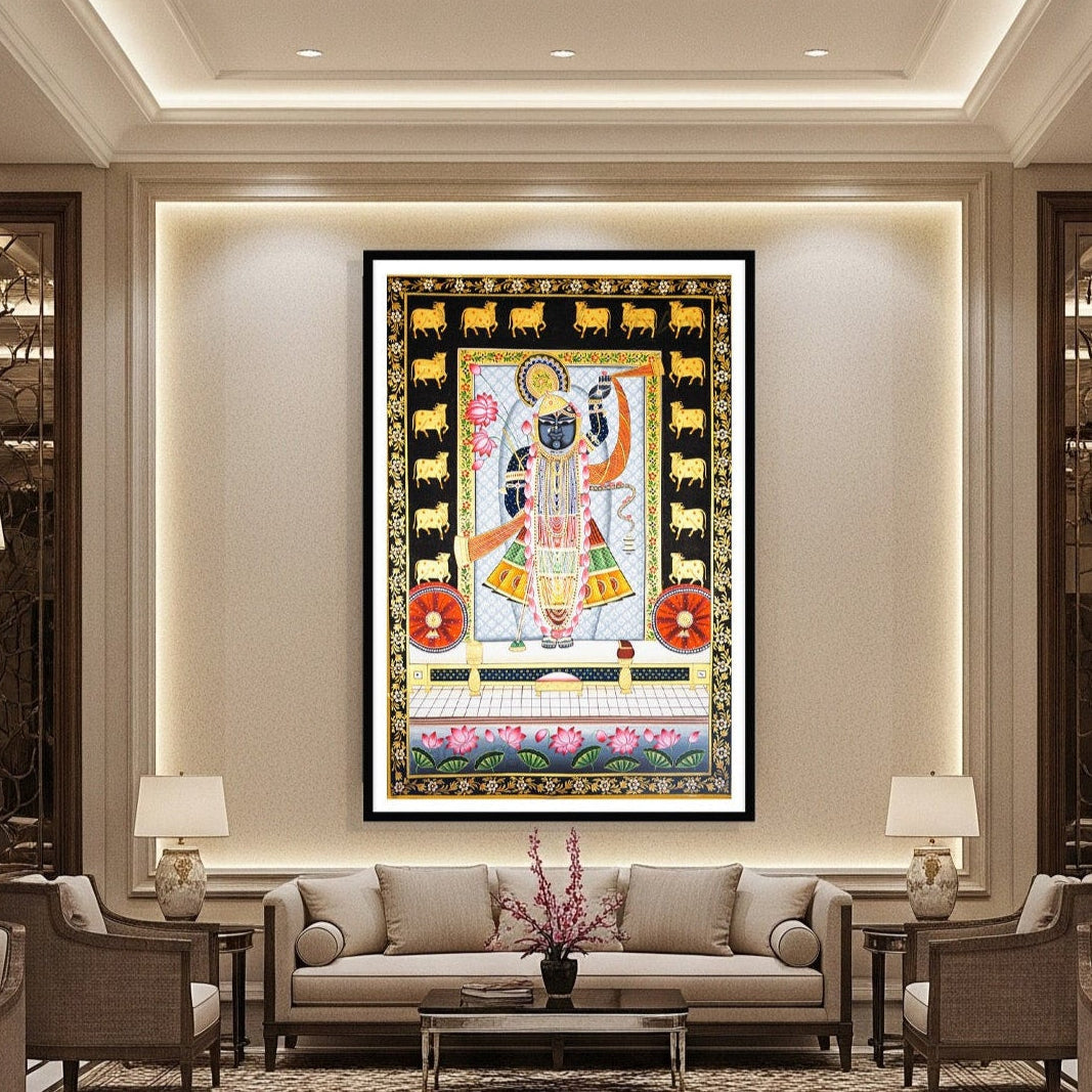Shrinathji Pichwai Painting | Shreenathji(Shri krishna) Indian Art for Wall Decor