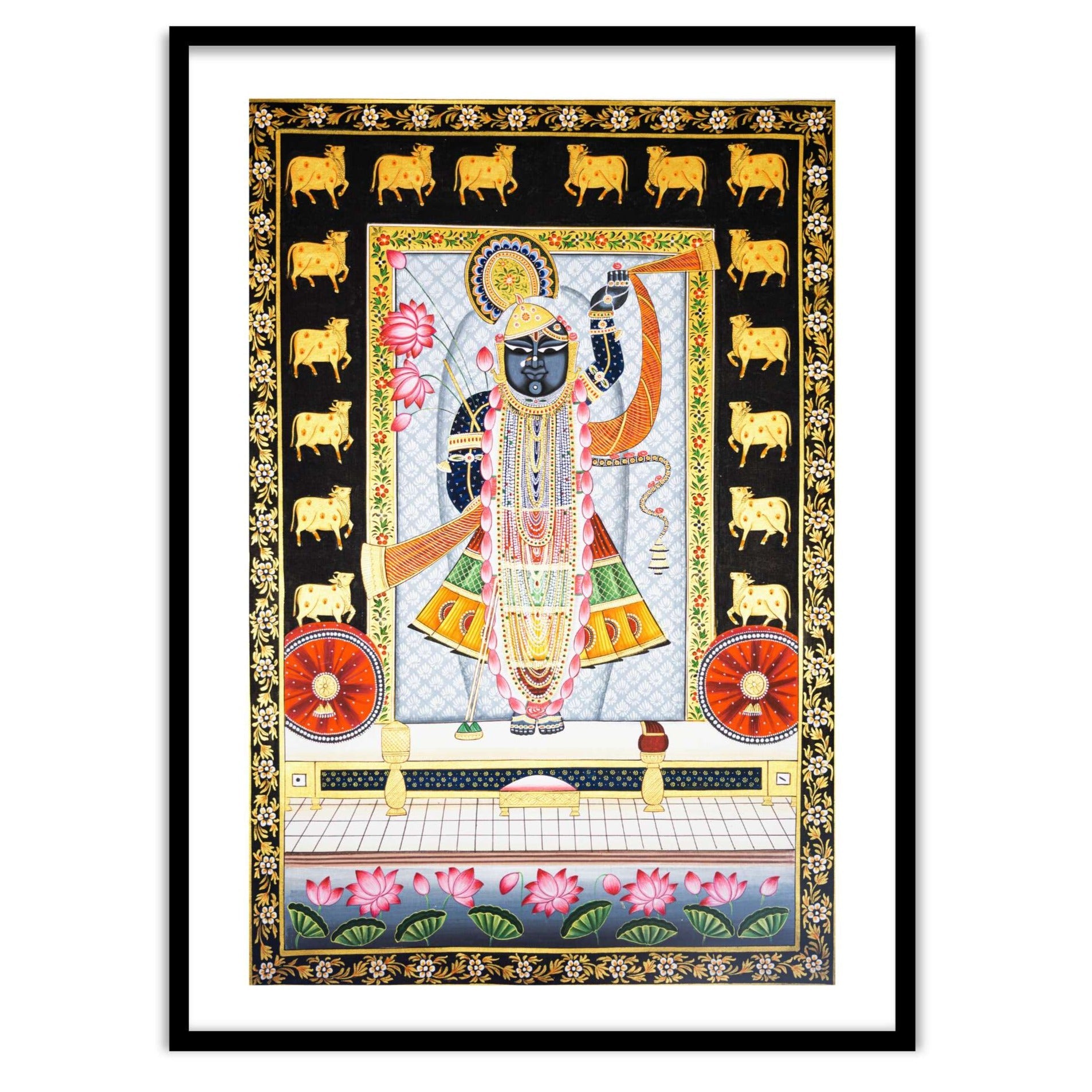 Shrinathji Pichwai Painting | Shreenathji(Shri krishna) Indian Art for Wall Decor