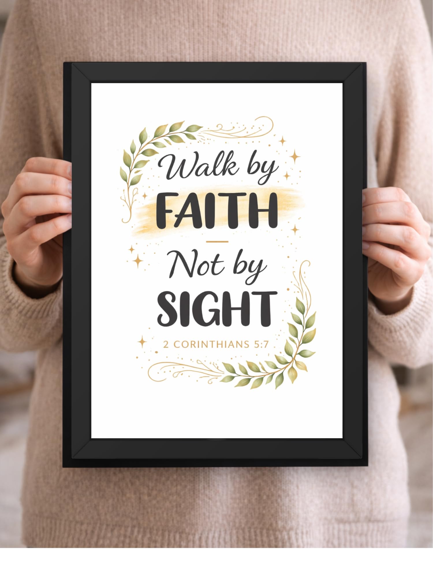 Uryans - Let's Upgrade Together 2 Corrianths 5-7 Bible Verse Wall Frame | Christian Living, Bedroom & Kids Room Decor A4 Size (13.6 x 10.2 inches)