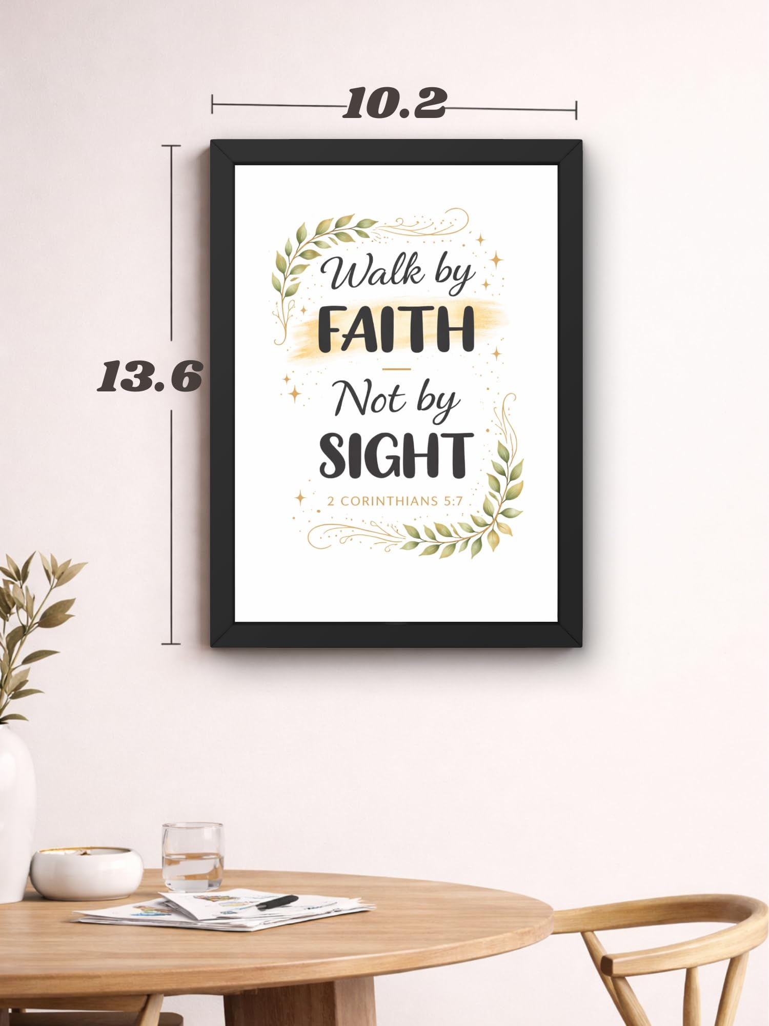 Uryans - Let's Upgrade Together 2 Corrianths 5-7 Bible Verse Wall Frame | Christian Living, Bedroom & Kids Room Decor A4 Size (13.6 x 10.2 inches)
